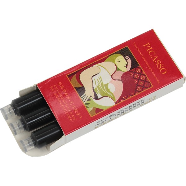 Ручка чернильная Picasso в в пластиковом футляре, с капсулами (3 шт), зеленый корпус 450F