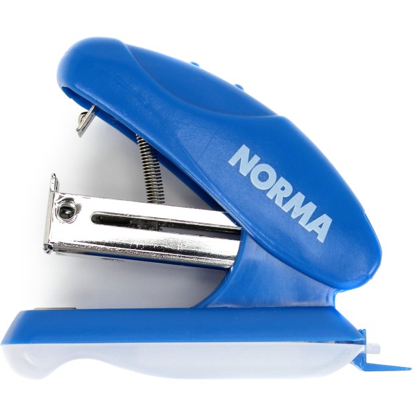Степлер Norma 24/6 16 аркушів 18 мм міні, синій і антистеплер (12) 4052