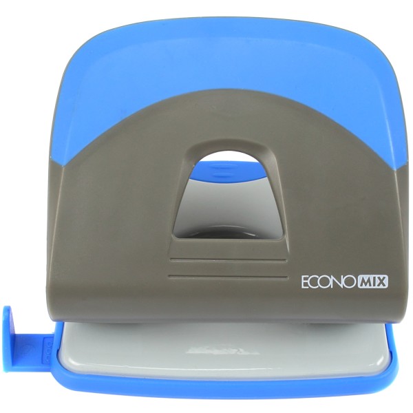 Дирокол Economix E40129 30 аркушів пластиковий з лінійкою  