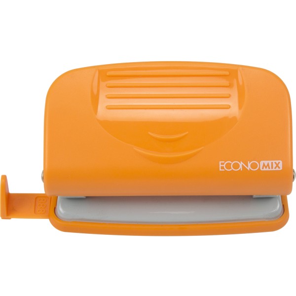 Дирокол Economix 10 аркушів з лінійкою, пластиковий помаранчевий (6) E40133-06