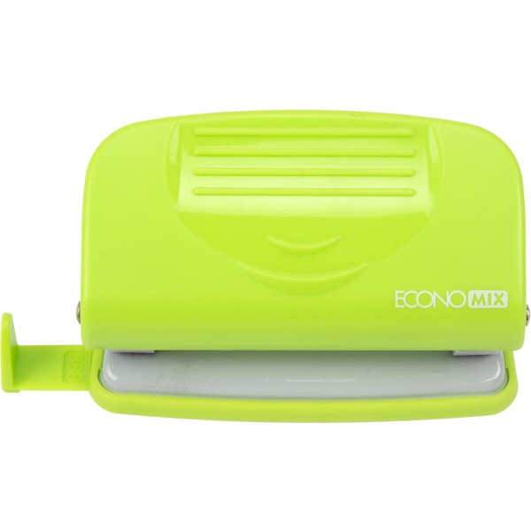 Дирокол Economix 10 аркушів з лінійкою, пластиковий салатовий (6) (12) E40133-13