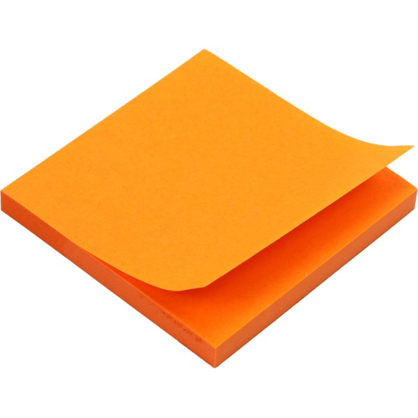 Блок для заміток з липким шаром 75х75мм Axent 80 аркушів яскраво-помаранчевий (1) (120) 2414-15