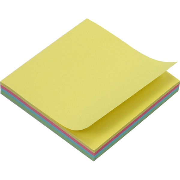 Блок для заміток з липким шаром 75х75мм Economix 4 кольори 100 аркушів (12) (144) Е20936