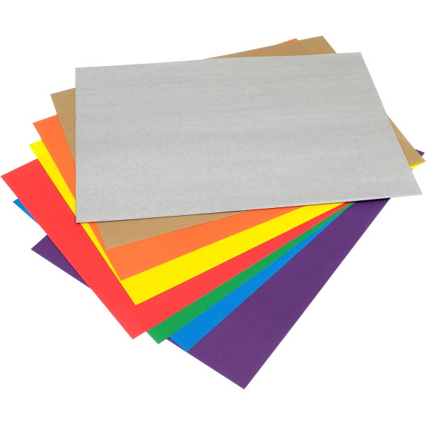 Бумага цветная А4 8 листов золото-серебро Тетрада (100)