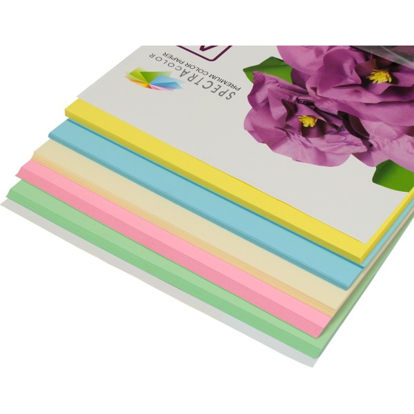 Папір кольоровий А4 160г/м2 пастель 5х20 Spectra Color-Rainbow Pack Ligt IT 82 M 100 шт