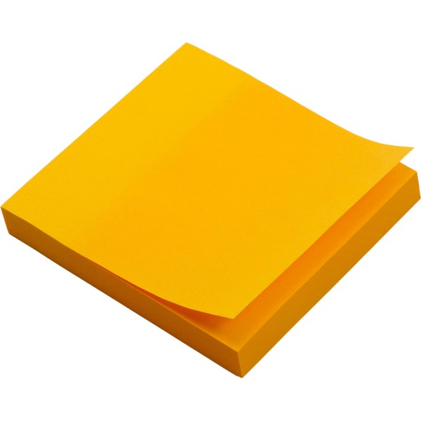 Блок для заміток з липким шаром 75 х75 мм 100 аркушів неоновий помаранчевий Economix (12) E20944-06