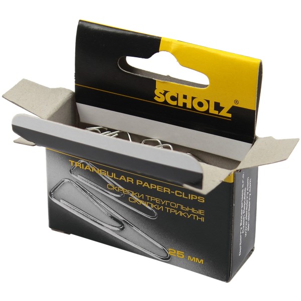 Скріпки Scholz 25мм 100 шт трикутні (10) 4700
