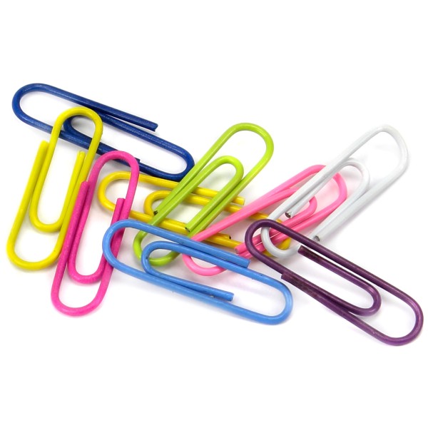 Скріпки Economix 28 мм 100 шт круглі кольорові (10) Е41003