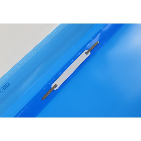 Папка-швидкозшивач Economix А4 без перфорації глянцева прозорий верх синя (10) (300) E31511-02