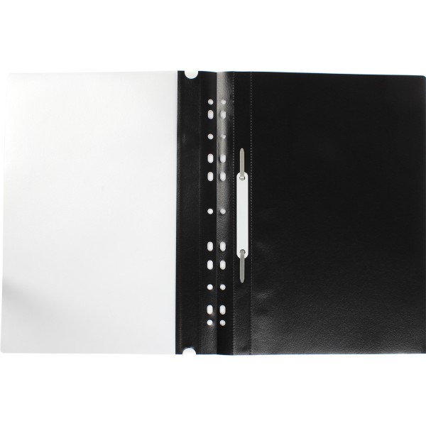 Папка-швидкозшивач Economix А4 з перфорацією апельсин прозорий верх чорна (10) (300) E31508-01 