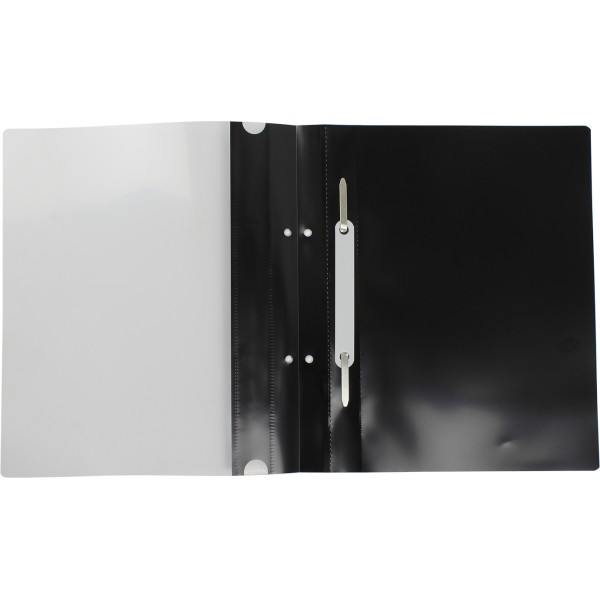 Папка-швидкозшивач Economix А5 з перфорацією прозорий верх чорна (10) (400) E31506-01 