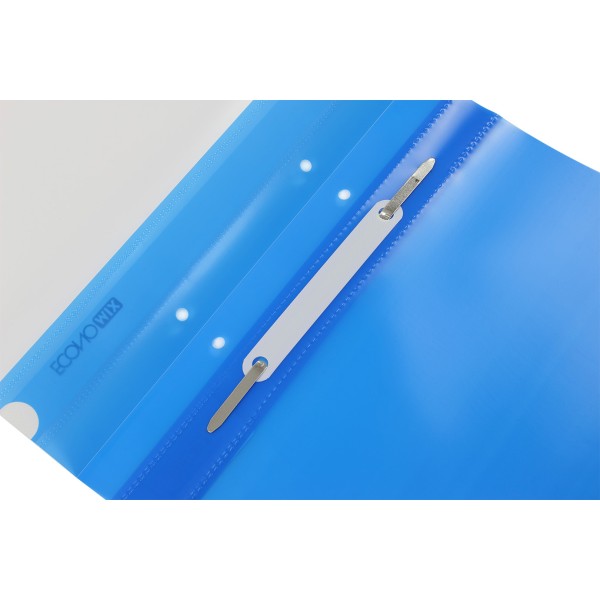 Папка-швидкозшивач Economix А5 з перфорацією прозорий верх синя (10) (400) E31506-02 