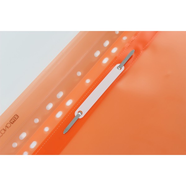 Папка-швидкозшивач Economix А4 з перфорацією прозорий верх глянець помаранчева (10) (300) E31510-06