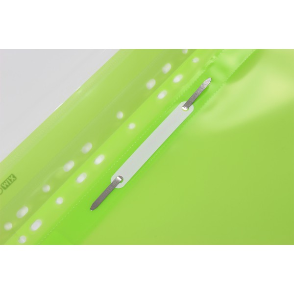 Папка-швидкозшивач Economix А4 з прозорим верхом, з перфорацією, глянцева салатова (10) (300) E31510-13