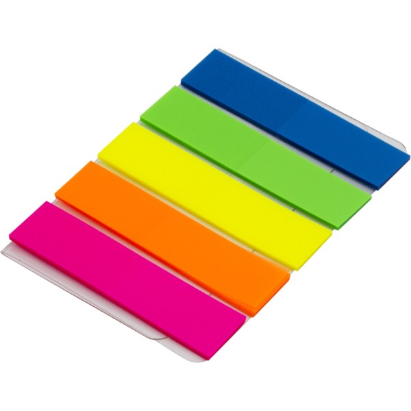 Стікери-закладки Economix Light 12х45 5 неонових кольорів, 100 шт (20) E27945  