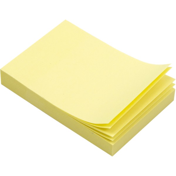 Блок для заміток з липким шаром 50х75 мм 100 аркушів жовтий Economix (24) E20931
