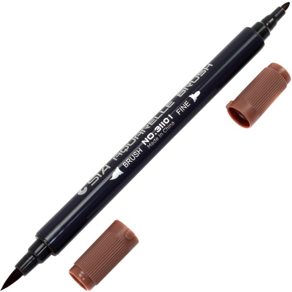 Маркер акварельний STA 2-3 мм коричневий (6) 3110I-49