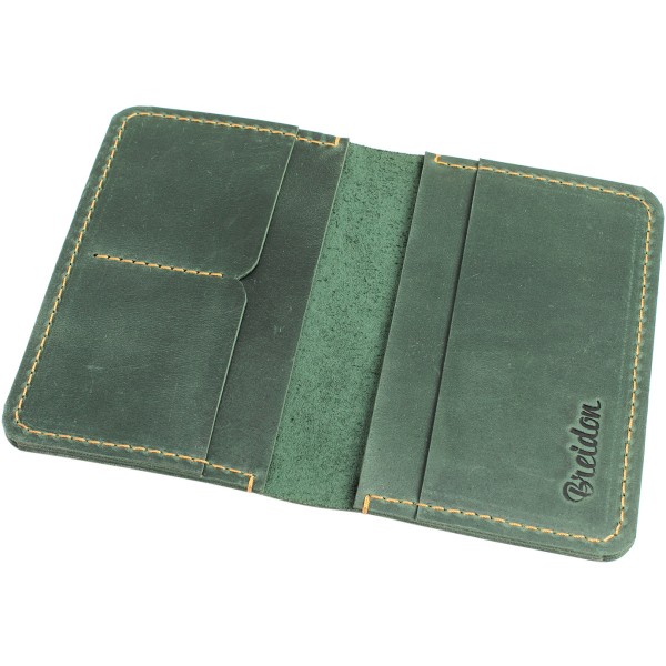 Партмоне Small шкіра зелене Breidon