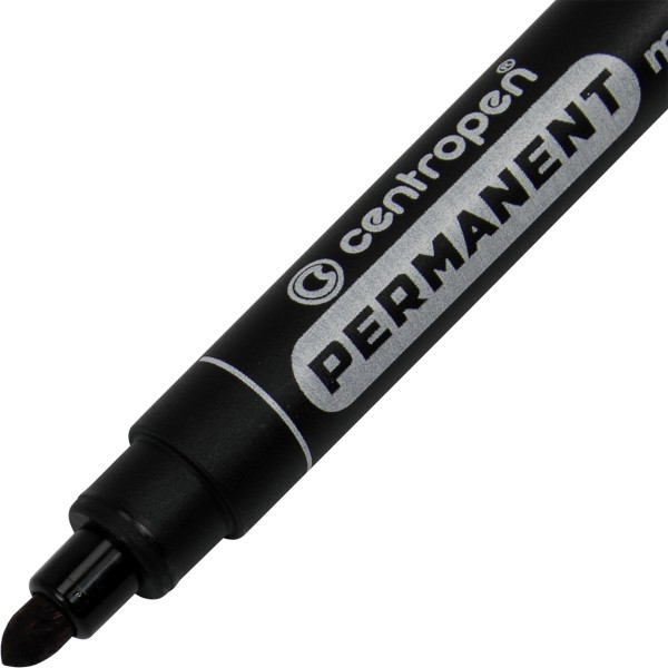 Маркер Centropen Permanent 2,5мм черный (10) (1000) 8566/01