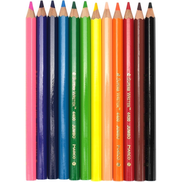 Олівці кольорові Marco 12 кольорів Jumbo (12) (72) 4400-12CB 