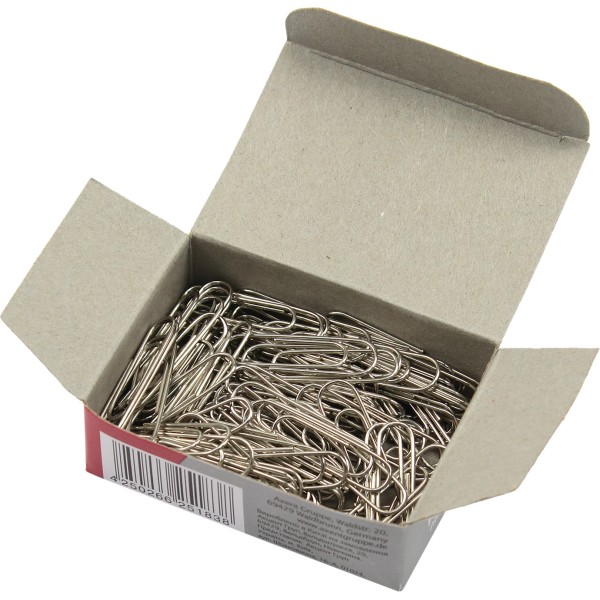 Скрепки 28мм Axent круглые никелированные 100 шт (20) (240) 4101