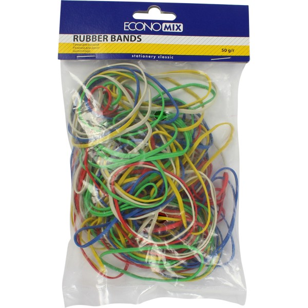 Резинка для грошей Economix 50г асорті E41501