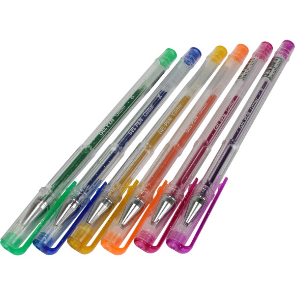 Набір ручок гелевих Yes Glitter 6 кольорів (10) 411702