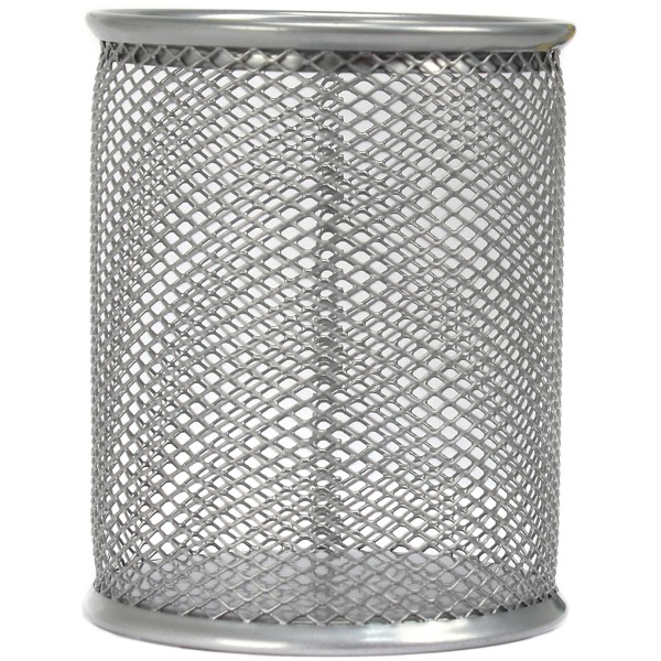 Підставка для ручок Axent 8х8х10см металева кругла срібляста (12) 2110-03