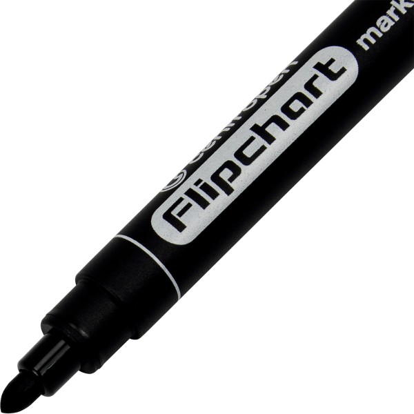 Маркер Centropen Flipchart 2,5мм на водной основе круглый черный (10) 8550/01