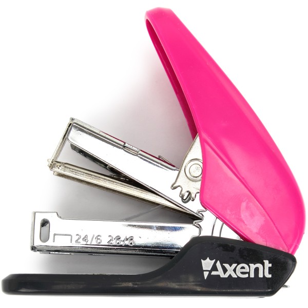Степлер Axent 20 аркушів 24/6 Shell PS пластиковий рожевий (12) 4841-10-A 