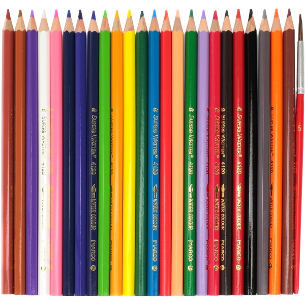 Олівці кольорові 24 кольори акварельні Marco (6) (120) 4120-24CB 