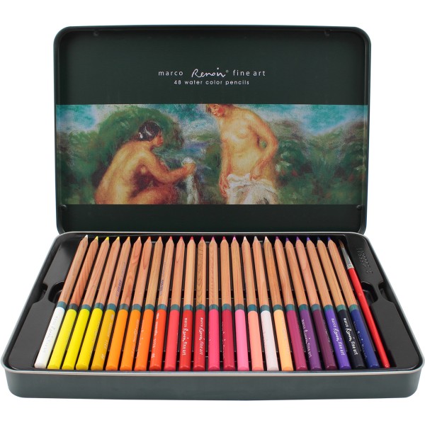 Олівці кольорові 48 кольорів Marco Fine Art Aqua  металева коробка (3) (18) 48TN/2007