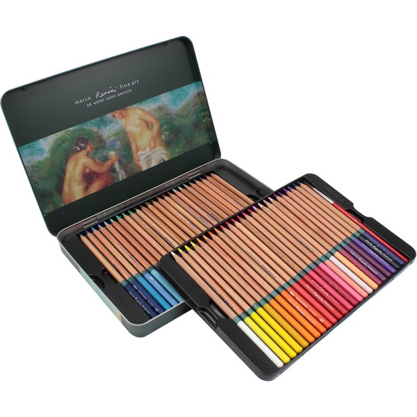 Олівці кольорові 48 кольорів Marco Fine Art Aqua  металева коробка (3) (18) 48TN/2007