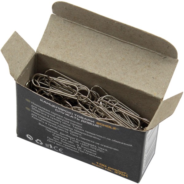 Скрепки Scholz 28мм 100 шт прямые (10) 4701
