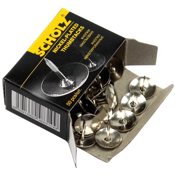 Кнопки Scholz 50 шт нікель (10) 4831