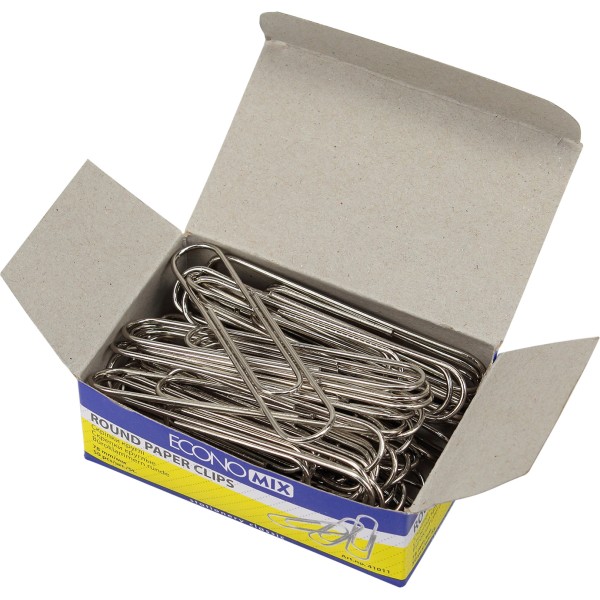 Скріпки "Economix" №Е41011 78мм (50шт) круг. з насічкою(10)(100)