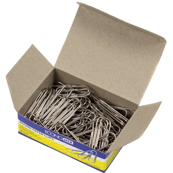 Скрепки Economix 28 мм 100 шт круглые (10) Е41013
