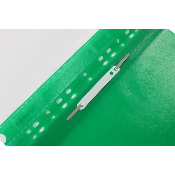 Папка-швидкозш. "Economix Light" №E38504-04 А4 з прозор.верхом,з перфор.,апельс.,зелена(10)(300)