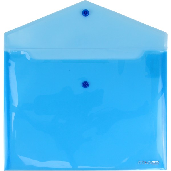 Папка-конверт Economix B5+ на кнопці синя (12) (180) E31302-02 