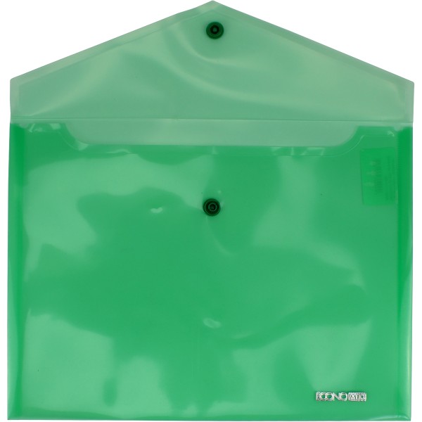 Папка-конверт Economix B5+ на кнопці зелена (12) (180) E31302-04 