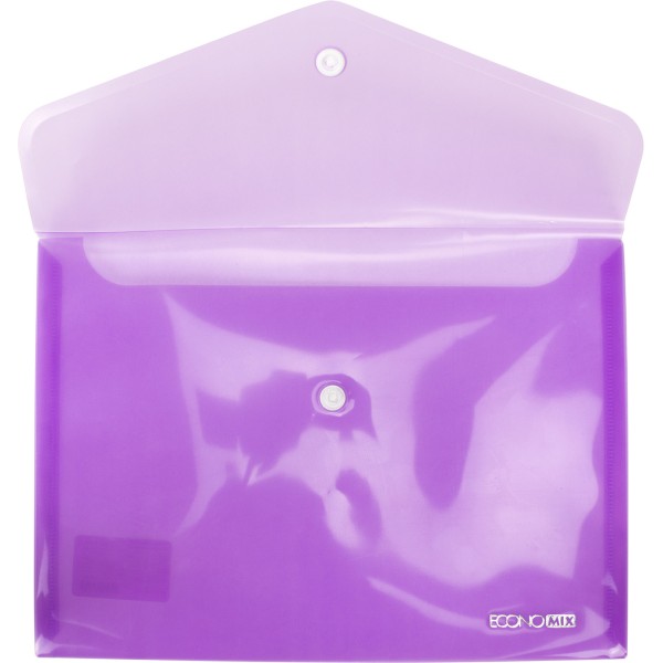 Папка-конверт Economix А5 на кнопці прозора (12) (192) E31316/E31316s