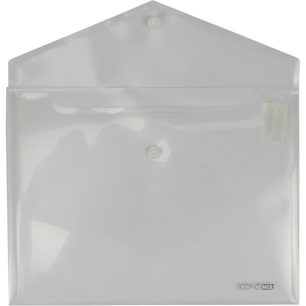 Папка Economix B5+ прозрачная на кнопке (12) (180) E31302-00