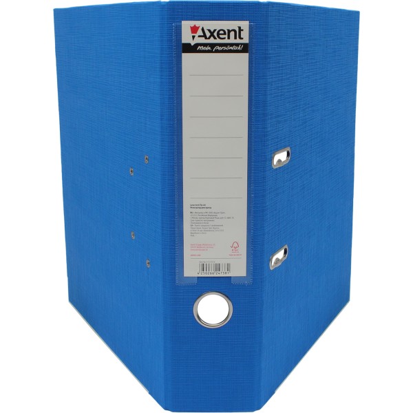 Папка-реєстратор А4 Axent 7,5 см Prestige+ двостороння PP блакитна зібрана (1) (20) 1722-07С-А