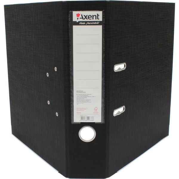 Папка-реєстратор А4 Axent 7,5 см Prestige+ двостороння PP чорна зібрана (1) (20) 1722-01С-А