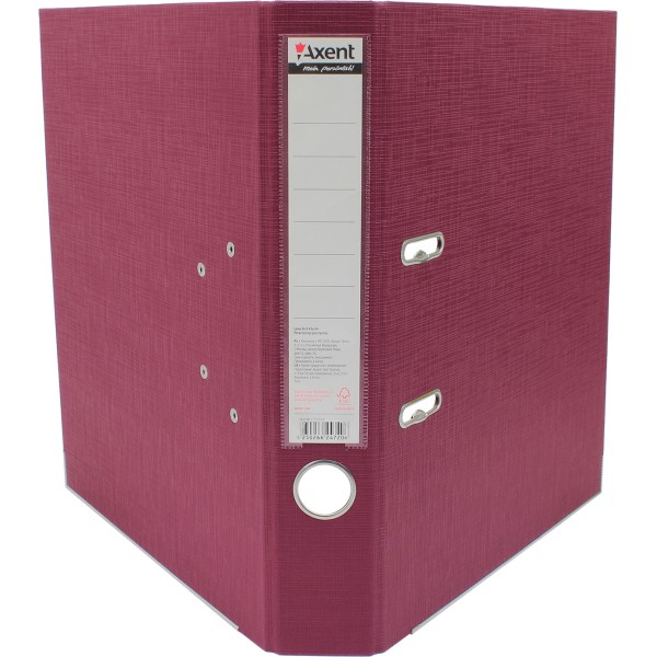Папка-реєстратор А4 Axent 5 см Prestige+ двостороння РР бордова зібраний (1) (25) 1721-05С-А