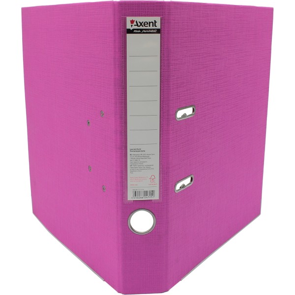 Папка-регистратор А4 Axent 5 см Prestige+ двусторонняя РР розовая собранная (1) (25) 1721-10С-А
