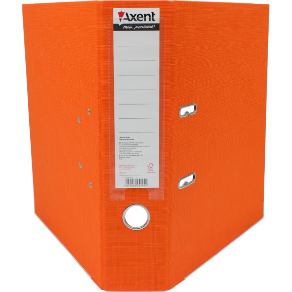 Папка-реєстратор А4 Axent 7,5 см Prestige+ двостороння PP помаранчева зібрана (1) (20) 1722-12С-А