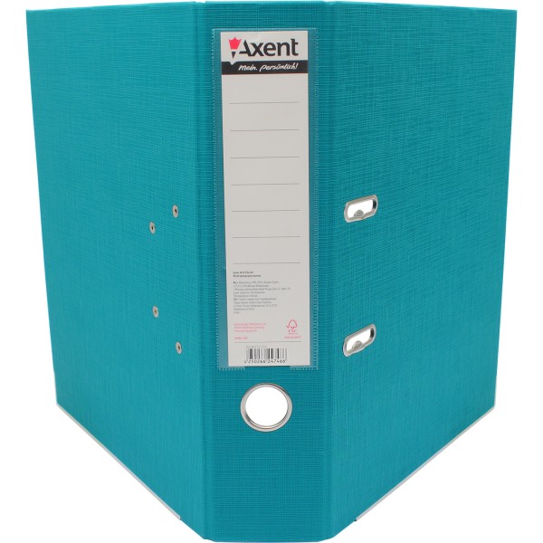 Папка-реєстратор А4 Axent 7,5 см Prestige+ двостороння PP темно-бірюзова зібрана (1) (25) 1722-31С-А