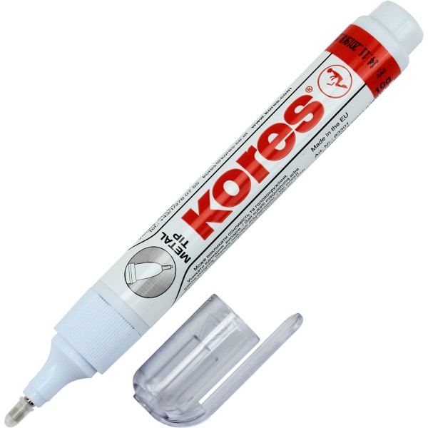 Коректор-ручка металевий наконечник Kores 10гр (12) K83301