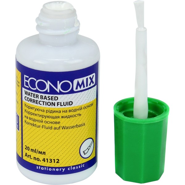 Корректор с кисточкой Economix E41312 20мл водная основа